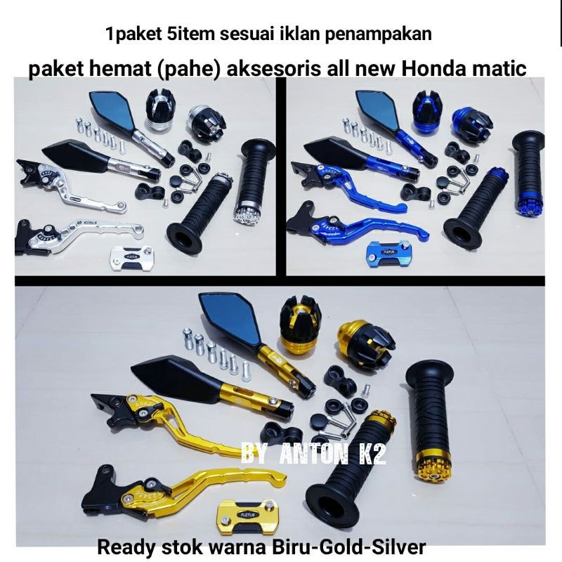 HANDGRIP/HANDFAT/KARET STANG PAKET 5 VARIASI MOTOR BEAT KARBU-BEAT FI-BEAT ESP ISS-BEAT NEW-BEAT DEL
