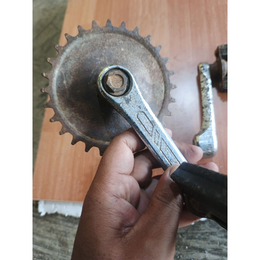 crankset sepeda jadul anak 12 antiq