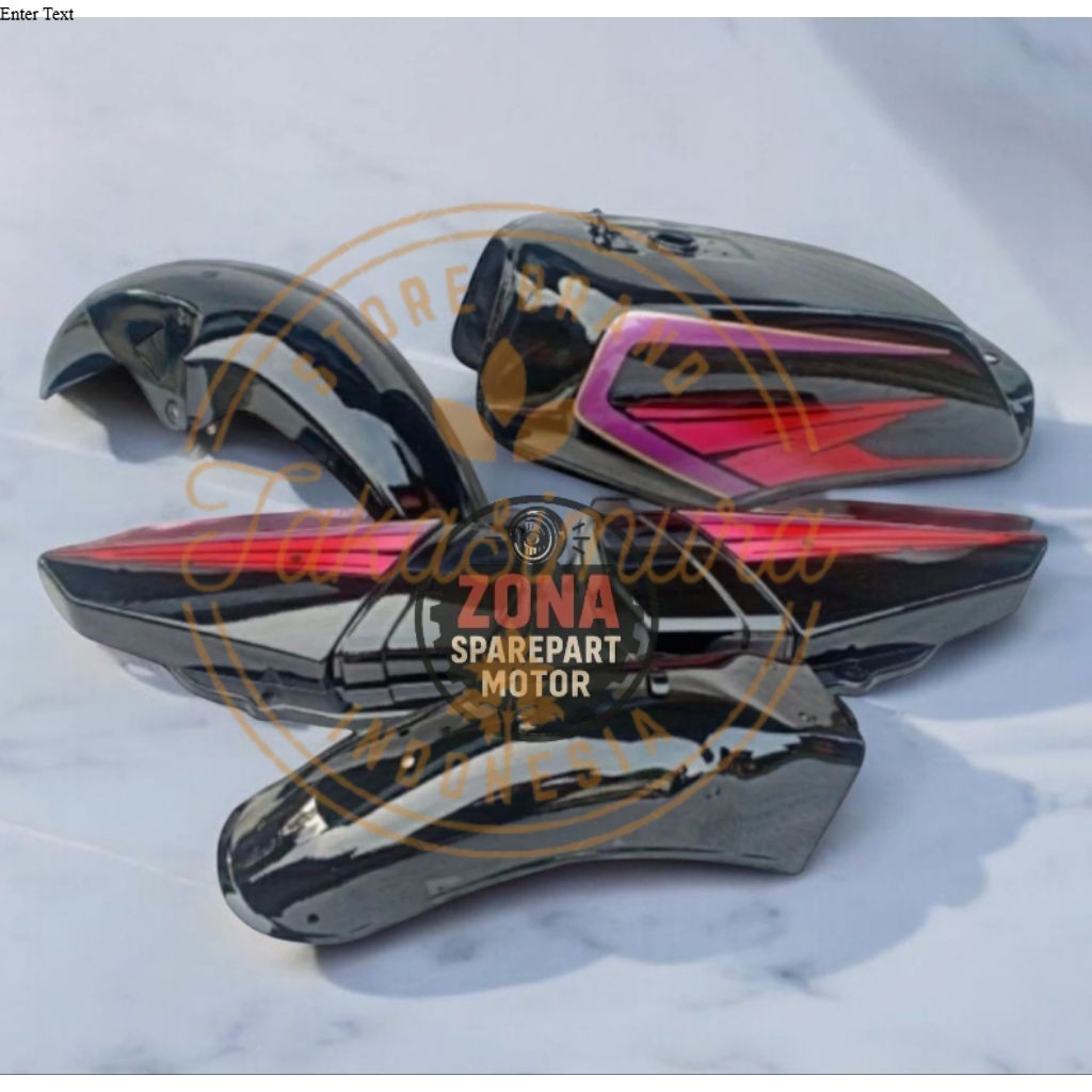 AJM - PAKET HEMAT TANGKI TENGKI FULLSET YAMAHA RX KING RX-KING HITAM TAHUN 1997 1998