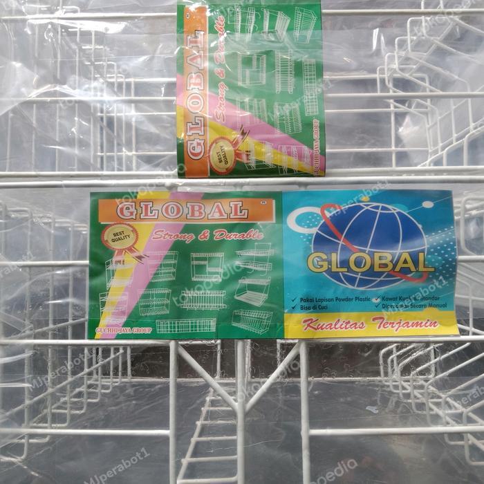 Rak Piring Besi 2 Susun Global Guchhi Jaya/ Rak Piring Serbaguna - 2 Susun