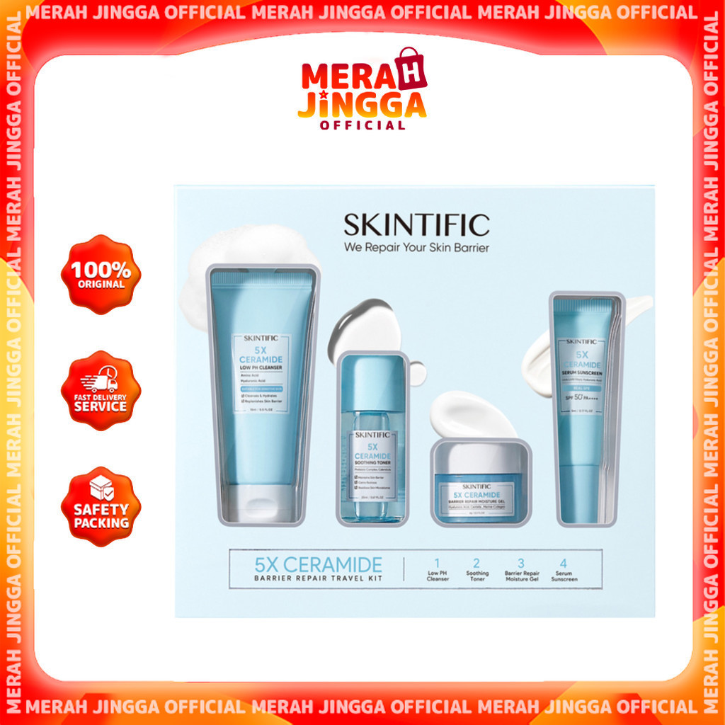 Skintific 5X Ceramide Travel Kit & MSH Niacinamide Brightening Travel Kit | Merah Jingga Official