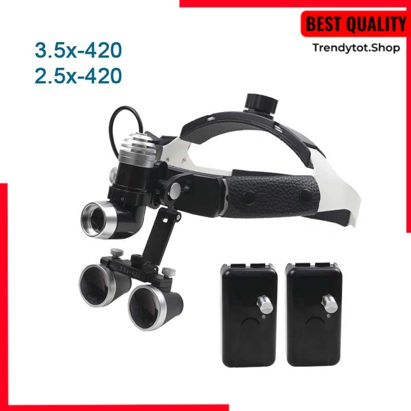 DISKON 2.5X 3.5X Medical Surgery Loupes Helmet Loupes Magnifying Galss Headlight Binocular Loupes