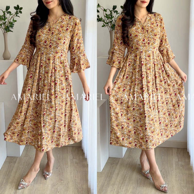 SODIALAM Amariel Kova Dress Daster Nyaman Bumil Busui Friendly