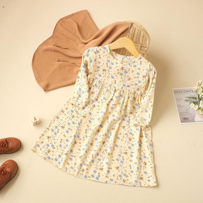 Set Gamis Anak Rayon Syari | Gamis Anak Rayon Include Jilbab | Gamis Anak 1 - 5 tahun Muslim Syari D