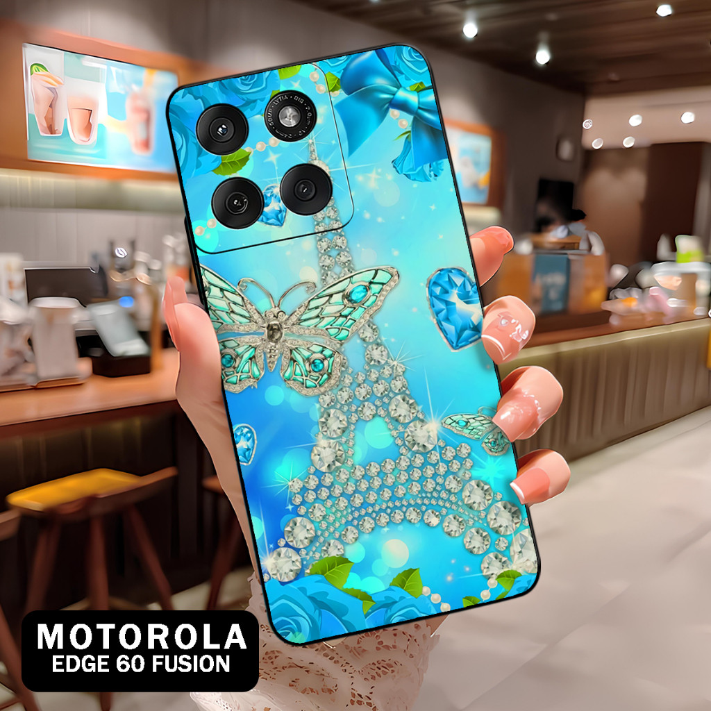 ( BT 13 ) Softcase Silikon hp Motorola Edge 60 Fusion l full karet lentur Untuk  Camera l Silicone l