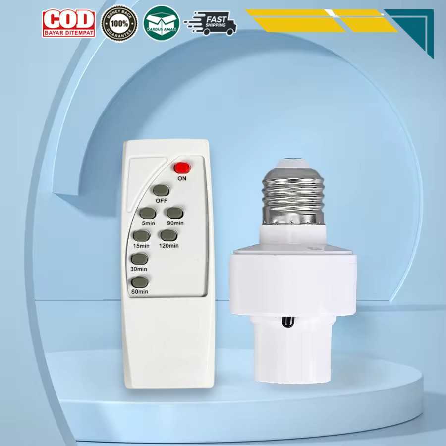 Freegift Fitting Lampu Bohlam E26 E27 dengan Remot Kontrol 40W - AMME27