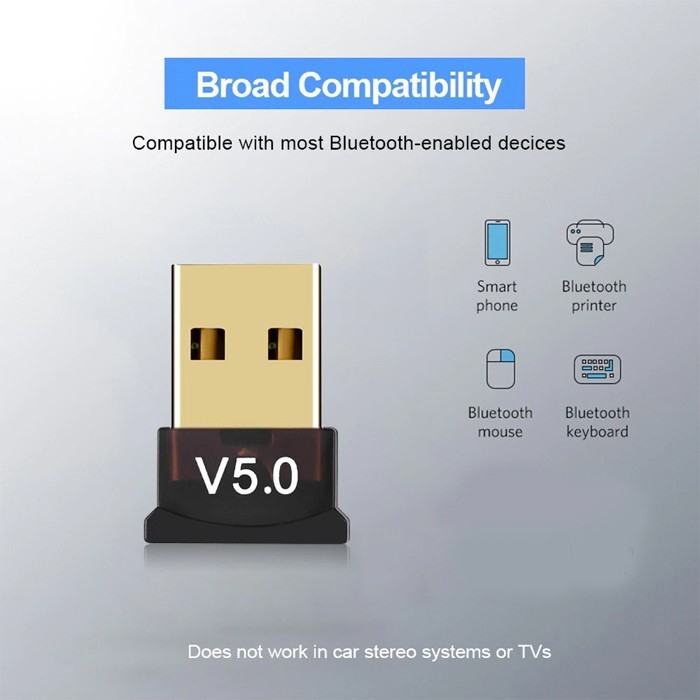 Bluetooth Receiver PC / Bluetooth USB Dongle 5.0 / Bluetooth Dongle PC/ Bluetooth PC , Kode AK005 - 