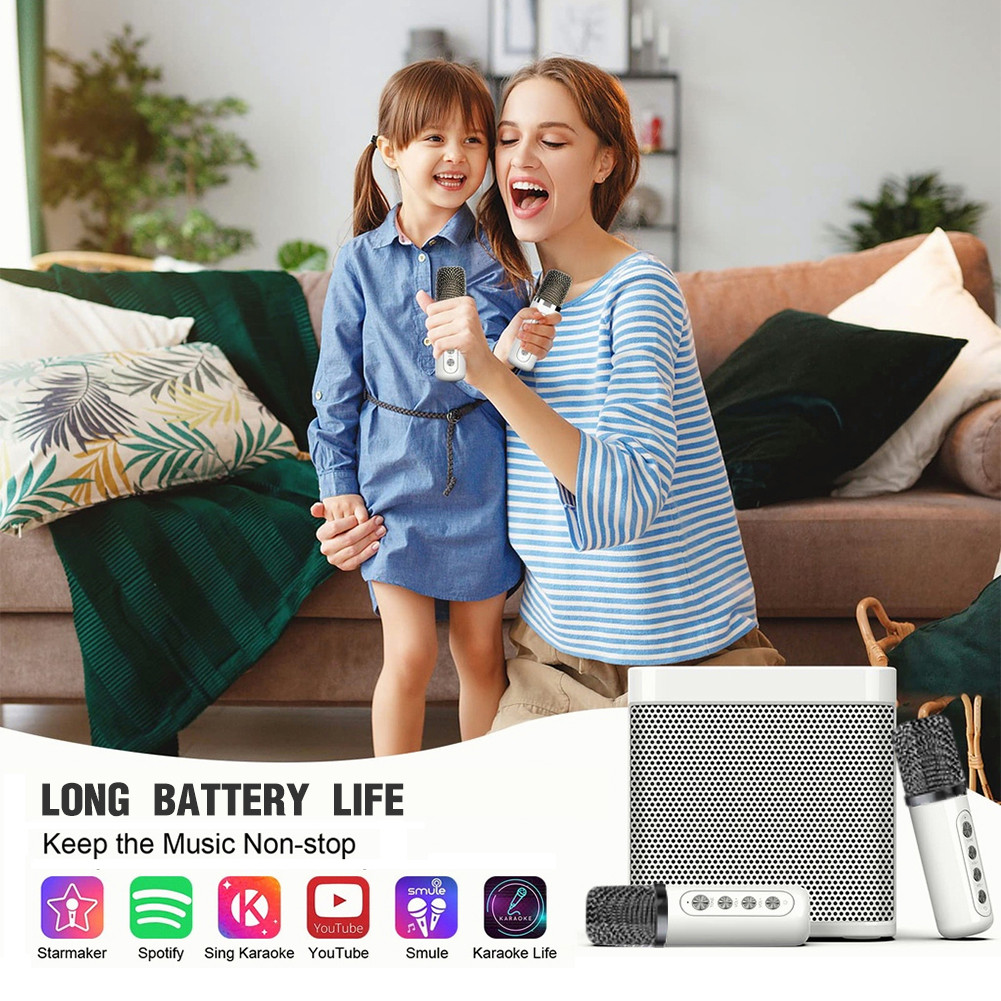 Input AUX Musik Pesta Speaker Bluetooth Kompatibel Dengan Mikrofon Isi Ulang