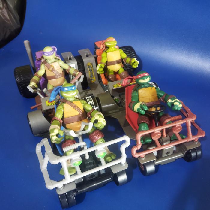 Action Figure TMNT set + Patrol Buggies 2nd Playmate ARstoreS27