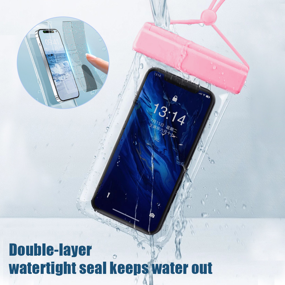 Tas Plastik HP Tahan Air Dengan Tali Gantung Serbaguna IPX8 Untuk Aktivitas Air