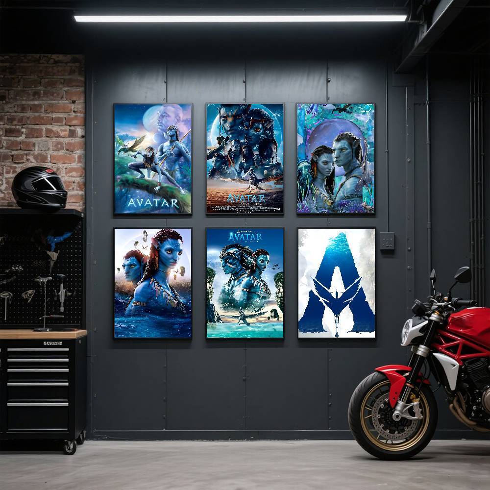 A-Avatar 2 The Way of Water  Poster Self-adhesive Art Waterproof Paper Sticker Coffee House Bar Room