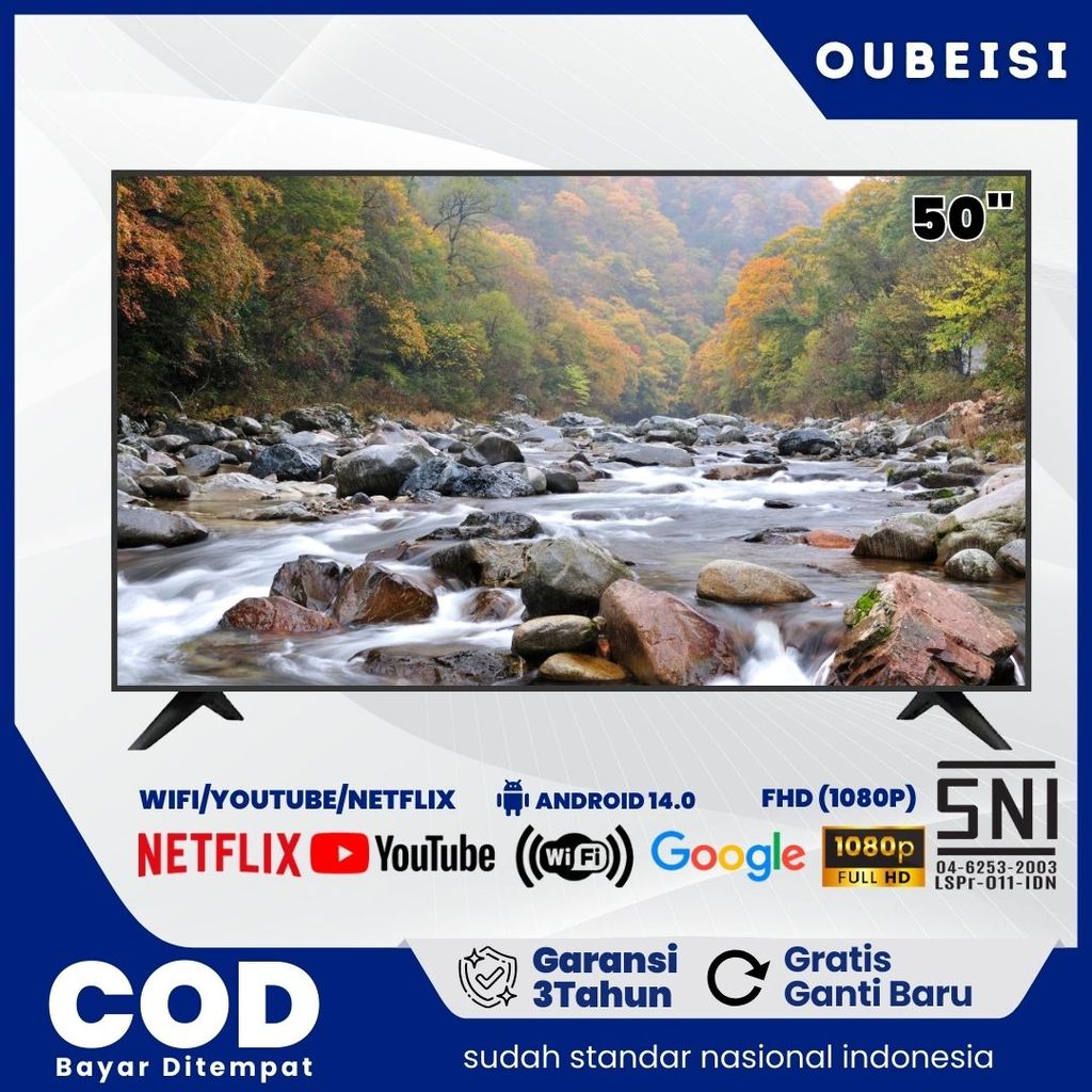 OUBEISI TV TV LED 50/55/65 inch smart Android TV Digital 4K UHD