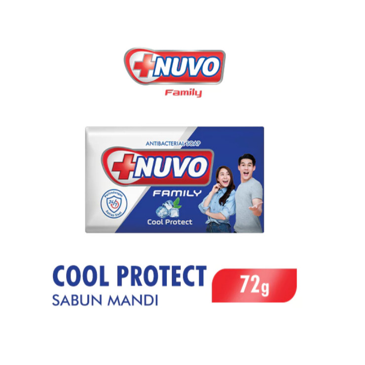 NUVO COOL PROTECT ISI 3 / SABUN MANDI BATANG 72 GRAM