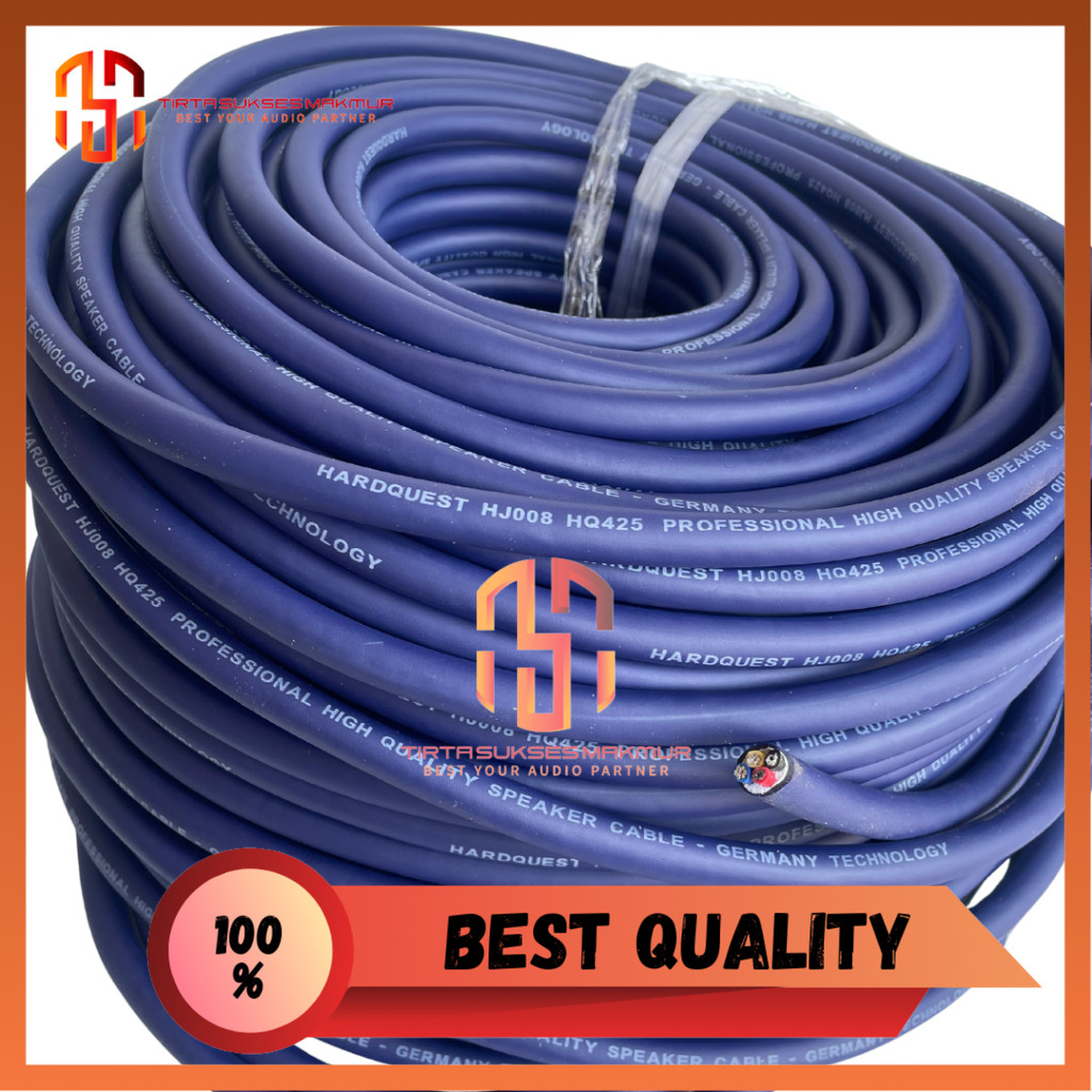 Kabel Speaker HARDQUEST 4x2,5mm Kabel Speaker Serabut Lentur Kabel Warna BIRU