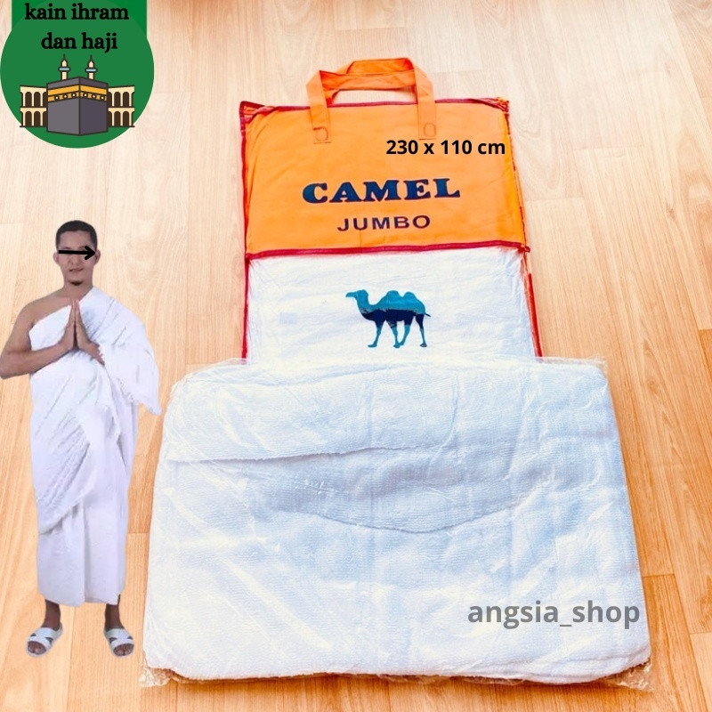 (LAVURE) [KAIN IHRAM] Kain ihram dewasa pria jumbo / kain ihram dan haji / perlengkapan haji dan umr