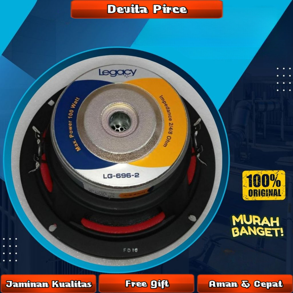 Speaker Legacy 6 Inch Legacy LG 696 2 Subwoofer 6 Inch Legacy 696 Double Coil Audio Subwoofer Mobil