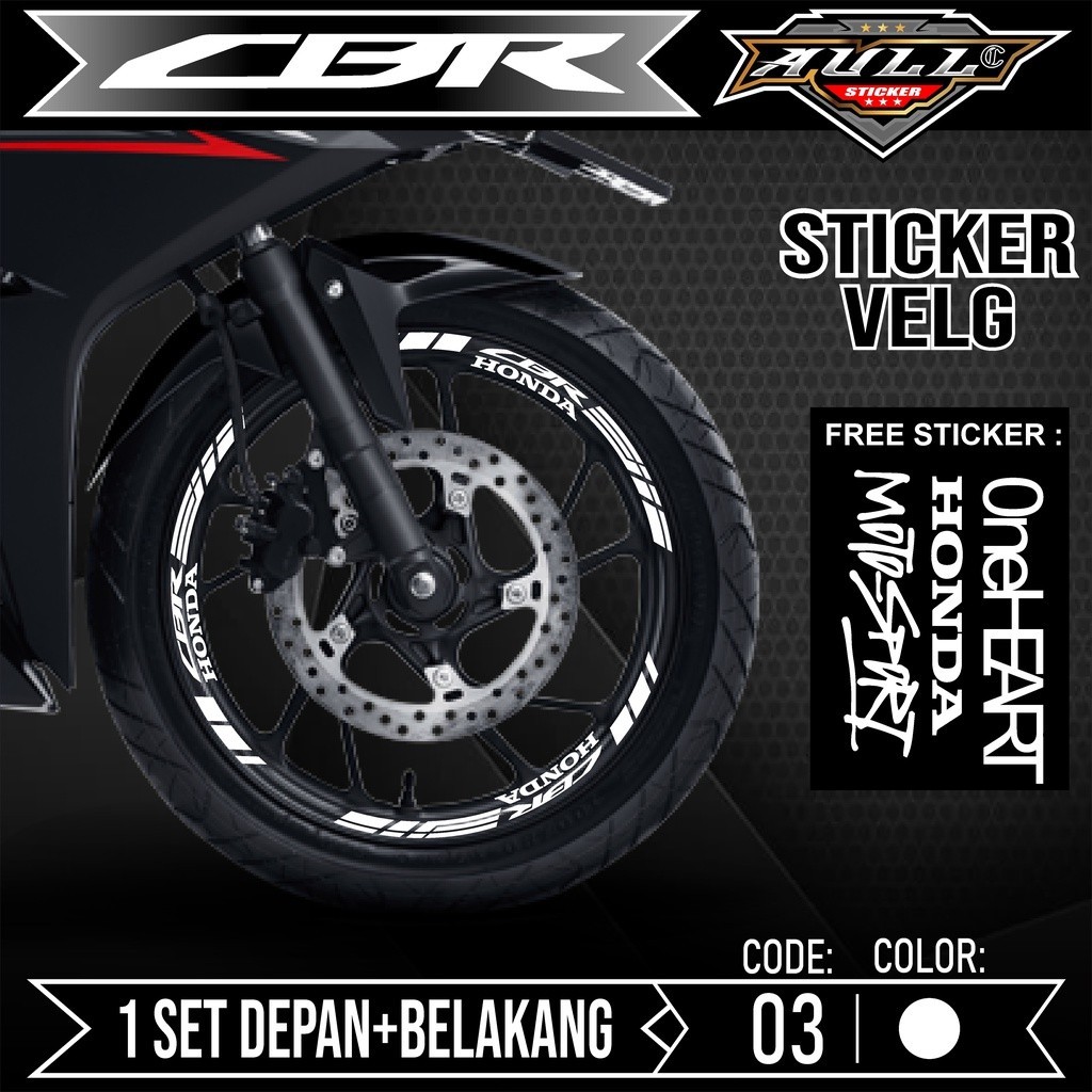 STICKER STIKER Cutting Velg CBR 150R - Aksesoris Stiker Cutting Sticker List Velg Motor Honda CBR150