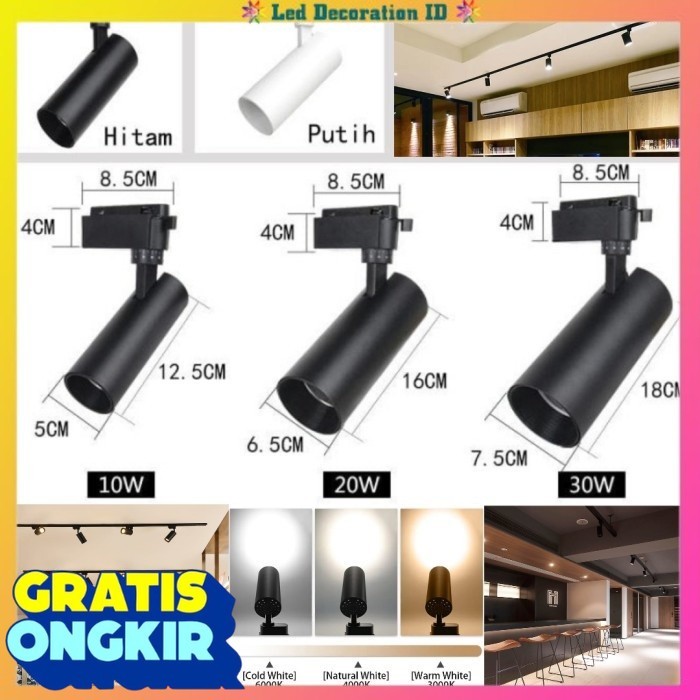 LAMPU LED TRACK COB 20W MURAH / LAMPU RELL SPOTLIGHT 20W X1120