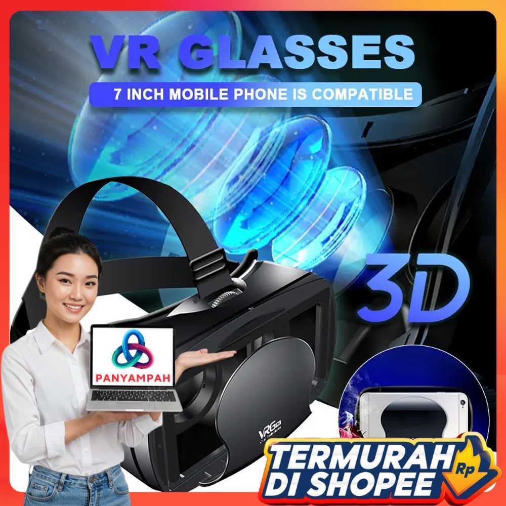 VRG VR Box 3D Virtual Reality Glasses Adjustable 7 Inch Smartphone - PRO