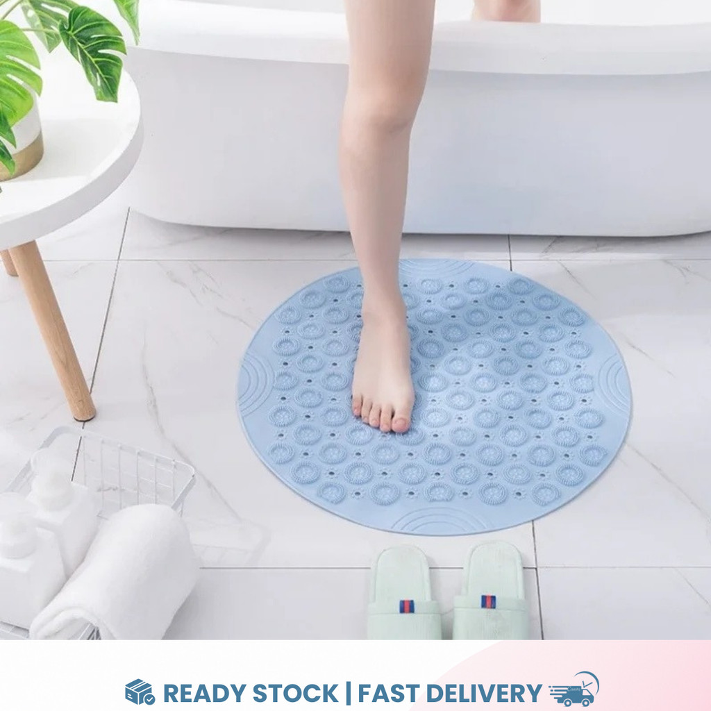 Alas Lantai Kamar Mandi Tidak Licin / Matras Keset Lantai Bulat Anti Slip Waterproof