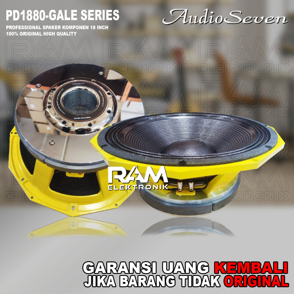 Komponen Speaker 18 Inch AUDIO SEVEN PD.1880 | PD1880 GALE SERIES Original Coil 6 Inch