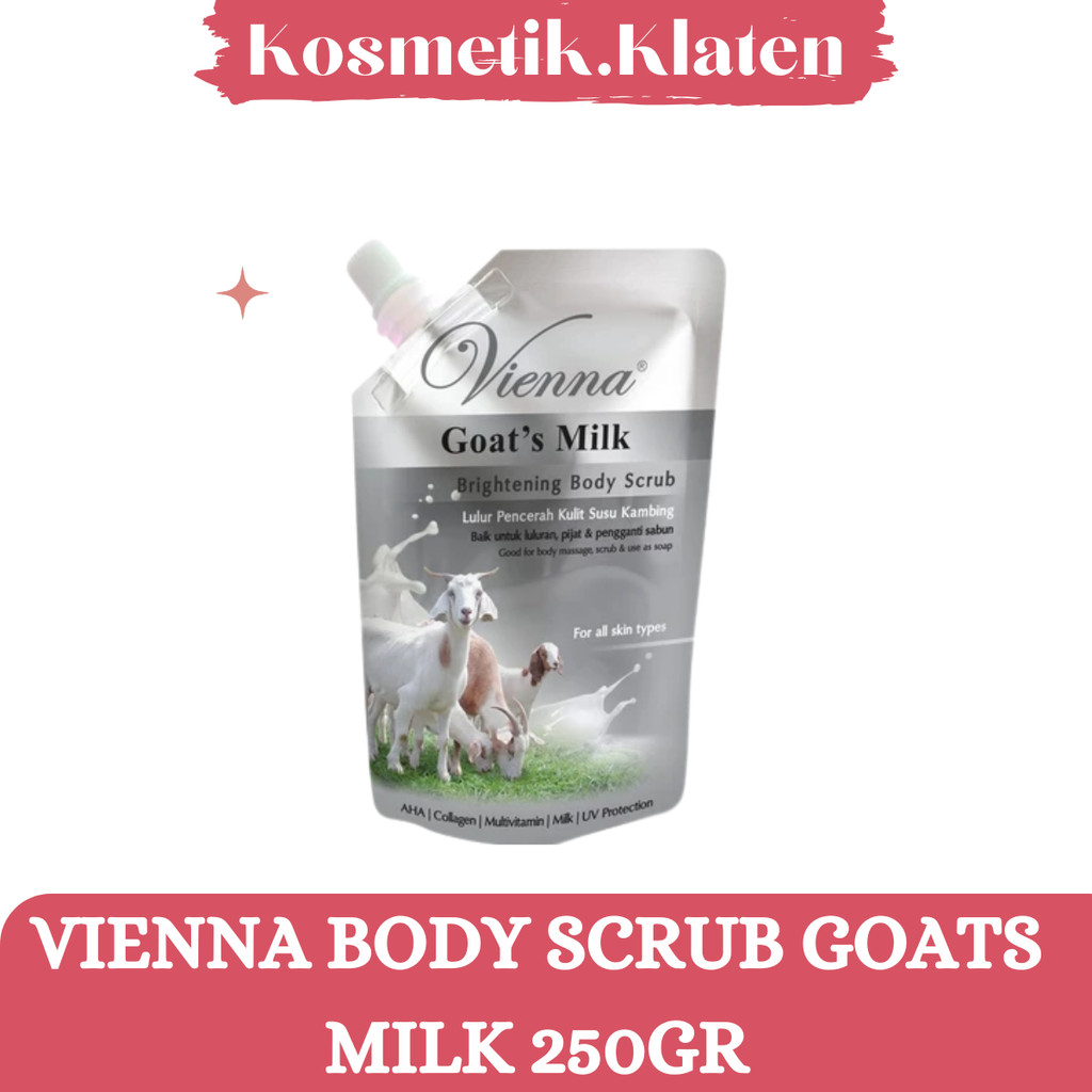 Vienna Goats Milk Body Scrub 250gr Pouch
