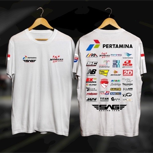 Kaos Baju Distro Pertamina Mandalika Premium Sponsor Motor SAG Racing Team Original~FREE STIKER