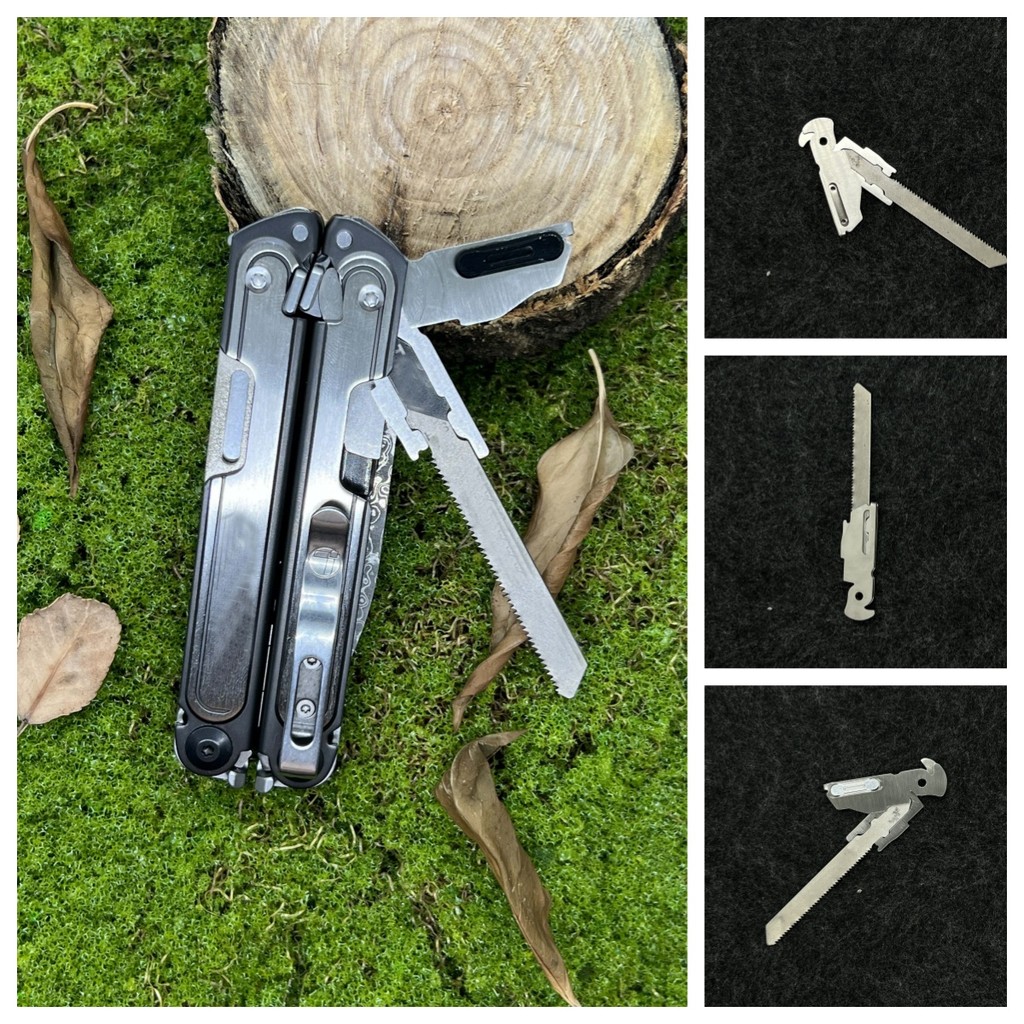 1 set Adapter TSaw Blade Stainless Steel TShank Holder with Thumb Grip For Leatherman Free P2 P4 ARC