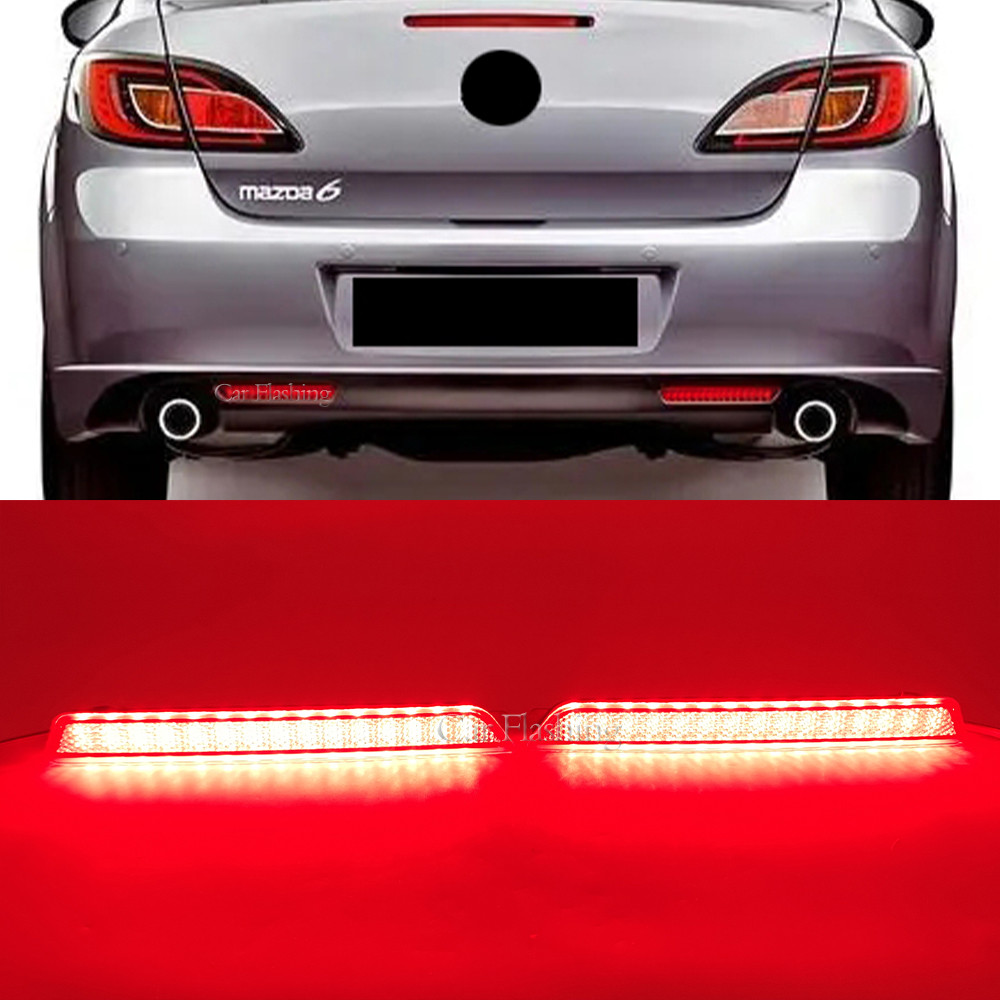 Car LED bumper Reflectors taillight rear stop Fog lamp For Mazda2 se DE Mazda3 BK Mazda6 GH mazda8 C