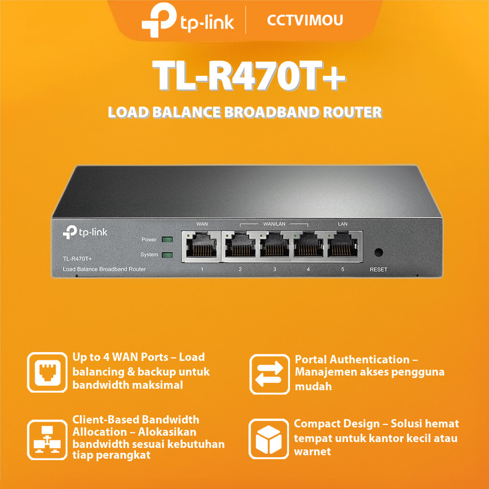 TP-LINK TL-R470T+ LOAD BALANCE BROADBAND ROUTER