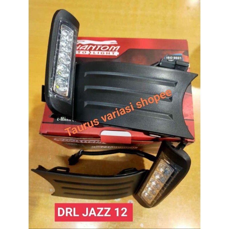 Lampu Led Drl Bumper Depan Mobil Honda Jazz new ge8 / fit 2011 2012 2013 Model Original tipe s