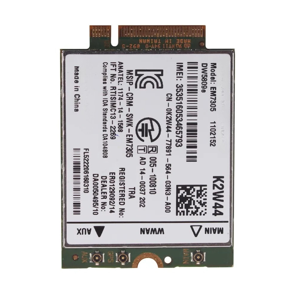 Card for  Dell DW5809e K2W44 Sierra Wireless Airprime EM7305 4G LTE WWAN Card Module E7450