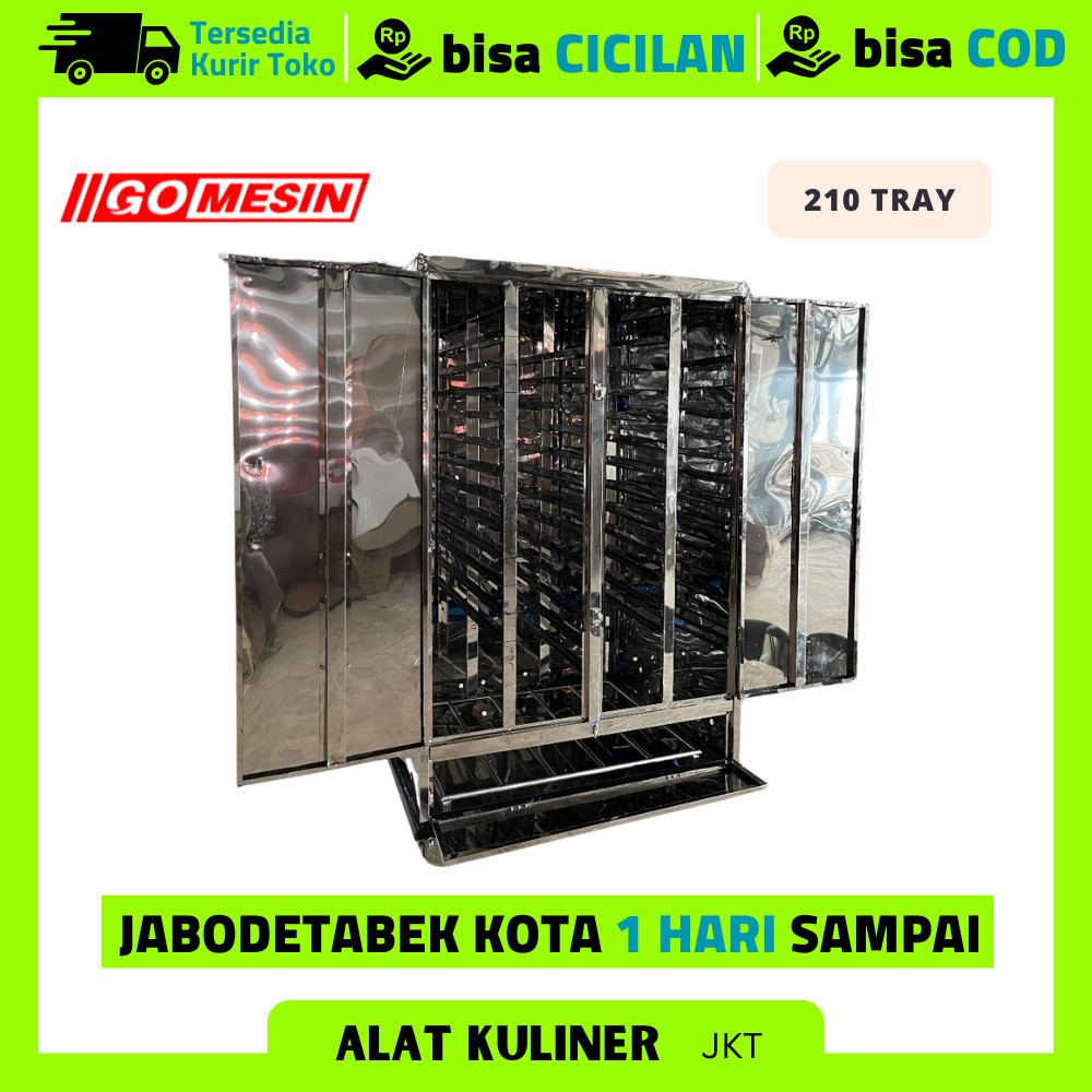 Mesin Pengering Ompreng 210 Tray - Pengering Ompreng MBG Stainless 210 Tray