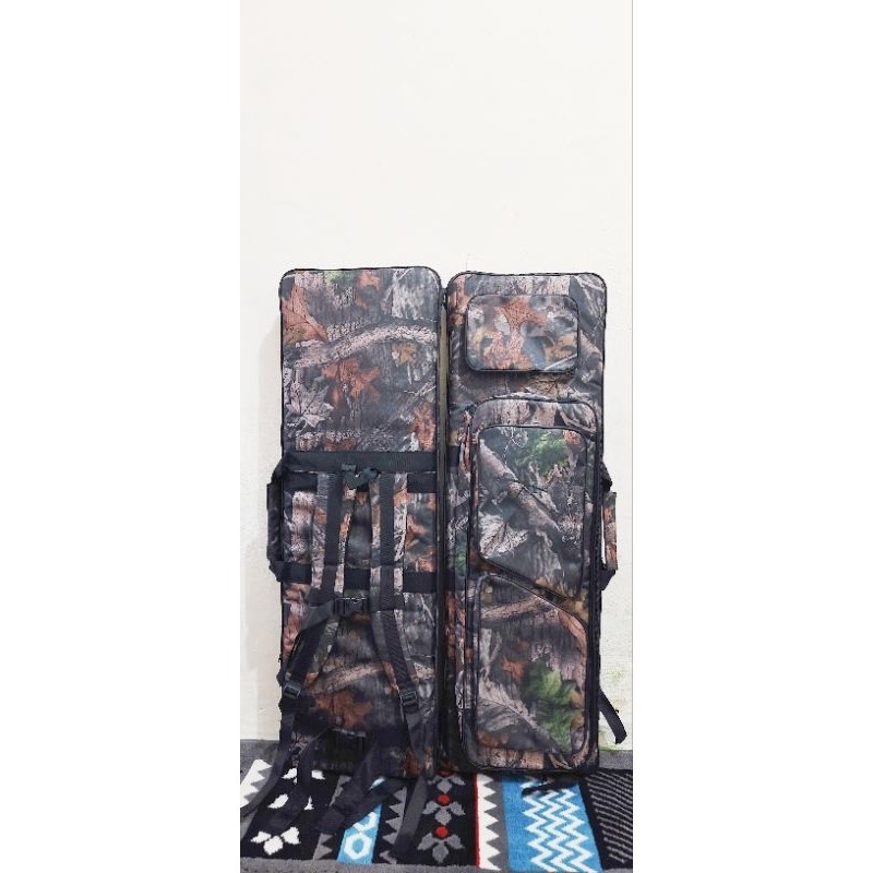 Arga Official Outdoor Series Tas Senapan Kotak 100cmx33cm – Muat PCP & Pompa, Busa Tebal Premium