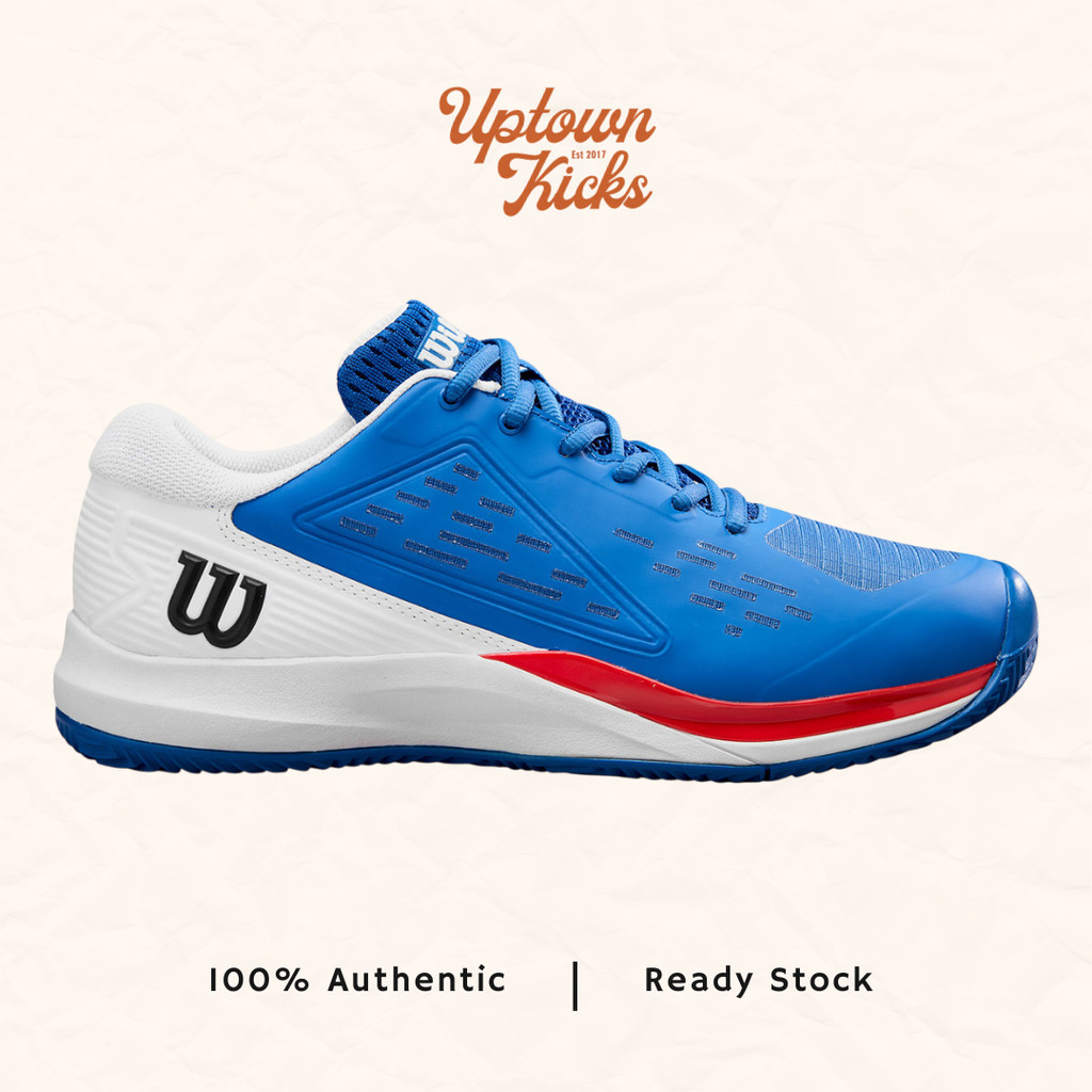Wilson Rush Pro Ace Men Clay Tennis Shoes Deja Vu Blue White Sepatu Tenis Pria (100% original)