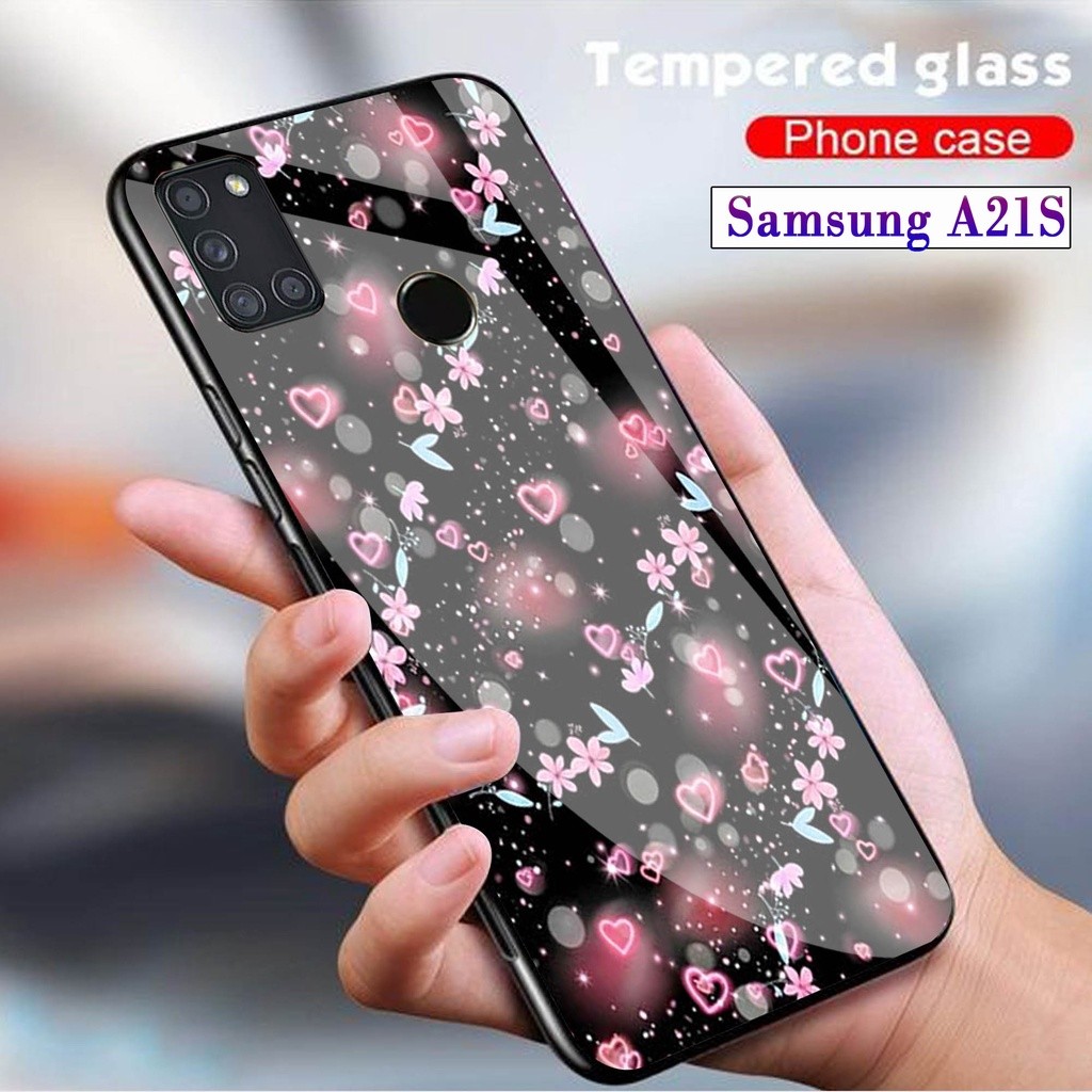Softcase Glass Kaca SAMSUNG A21S - Case Hp Pelindung Handphone SAMSUNG A21S [ A08]