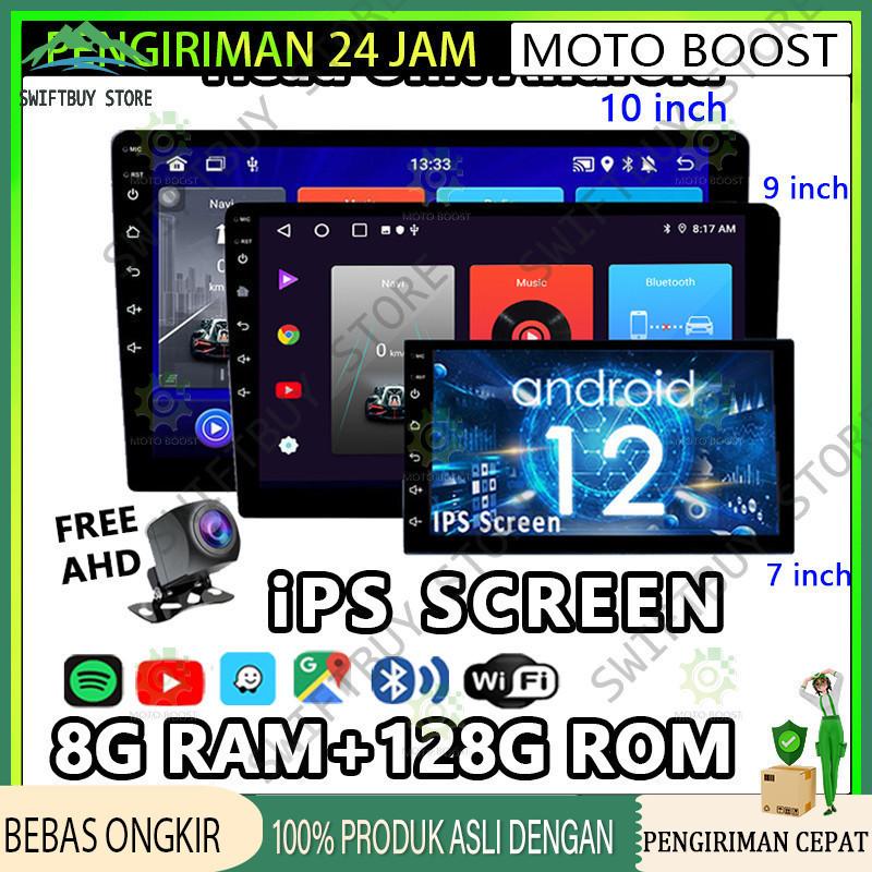 Dual Kipas 8g+128g Ips Screen Head Unit 7/9/10 Inch Car Android 14 Navigasi Untuk Toyota Daihatsu Mi