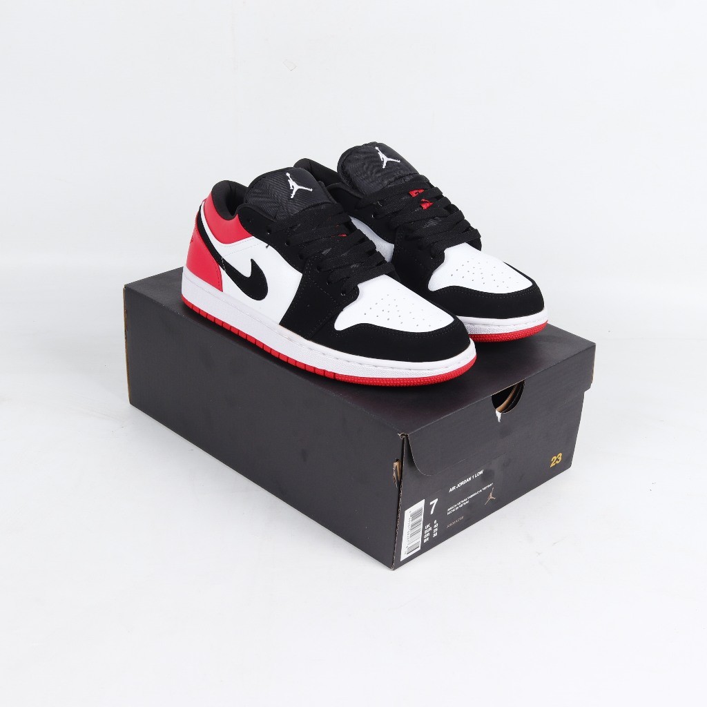 Nike Air Jordan 1 Low Black Toe Sepatu Ukuran 39-44