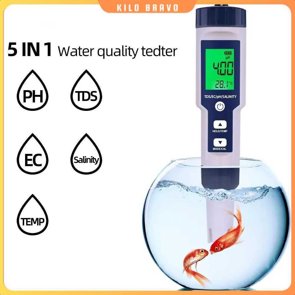 Alat Ukur Kualitas Air Digital 5in1 PH TDS EC Meter Pen - J51