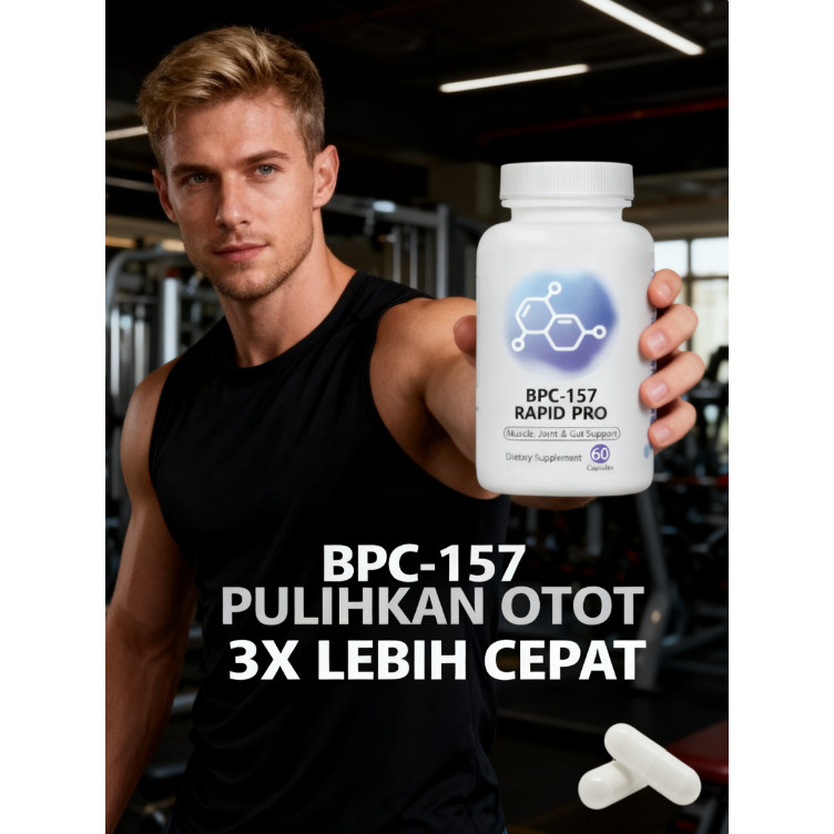 BPC-157 Peptide Recovery - Suplemen Pemulihan Otot & Sendi, Percepat Regenerasi 3x Lebih Cepat,  CO8