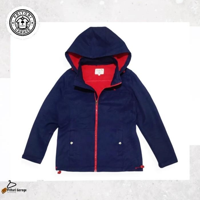 Outdoor Windbreaker Polar Sherpa Hoodie Jacket Arnold Palmer Navy Red Block Vintage M