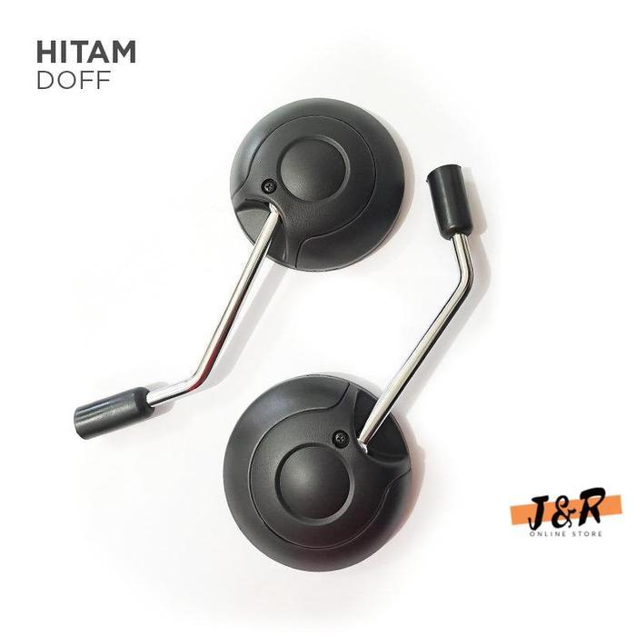Kaca Spion Motor Honda Scoopy EMGI Accessories Bulat - HITAM