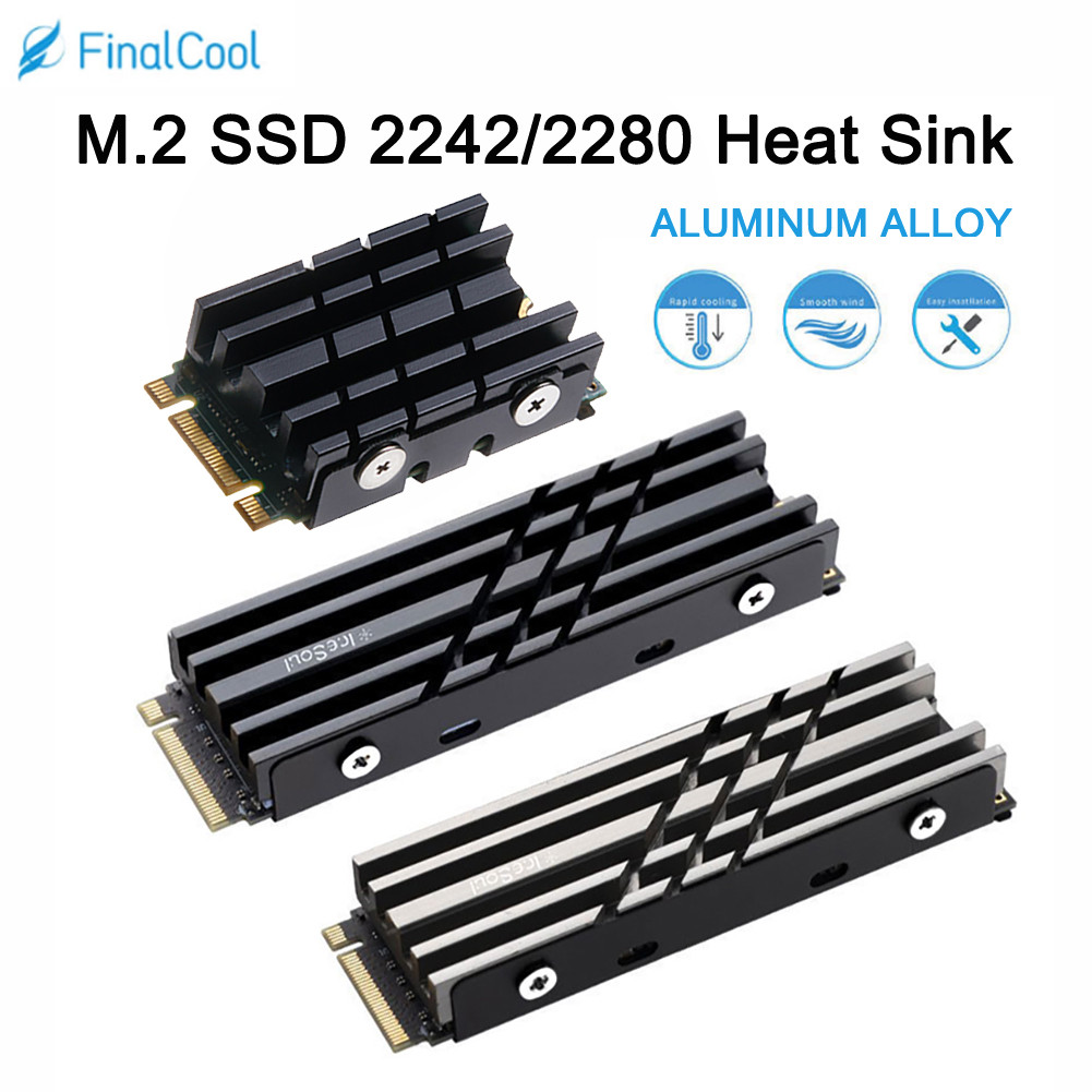 FinalCool Heat Sink Cooler Raator Heatsink NVME Thermal Pad Aluminum Alloy Solid Hard Drive Cooling 