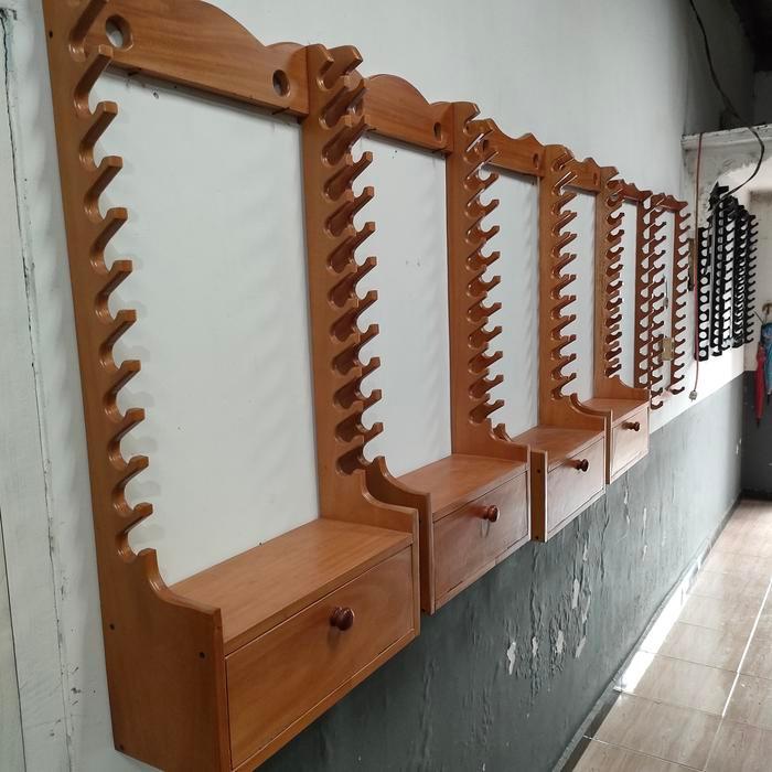 rak /Rod holder pancing tegek ,rak stik golf dengan laci LP