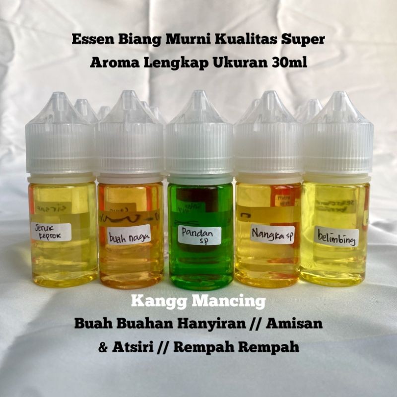 Essen Biang Murni Aroma Lengkap Buah Buahan Hanyiran Amisan Atsiri Ukuran 30ml Aroma Tajam dan Tahan