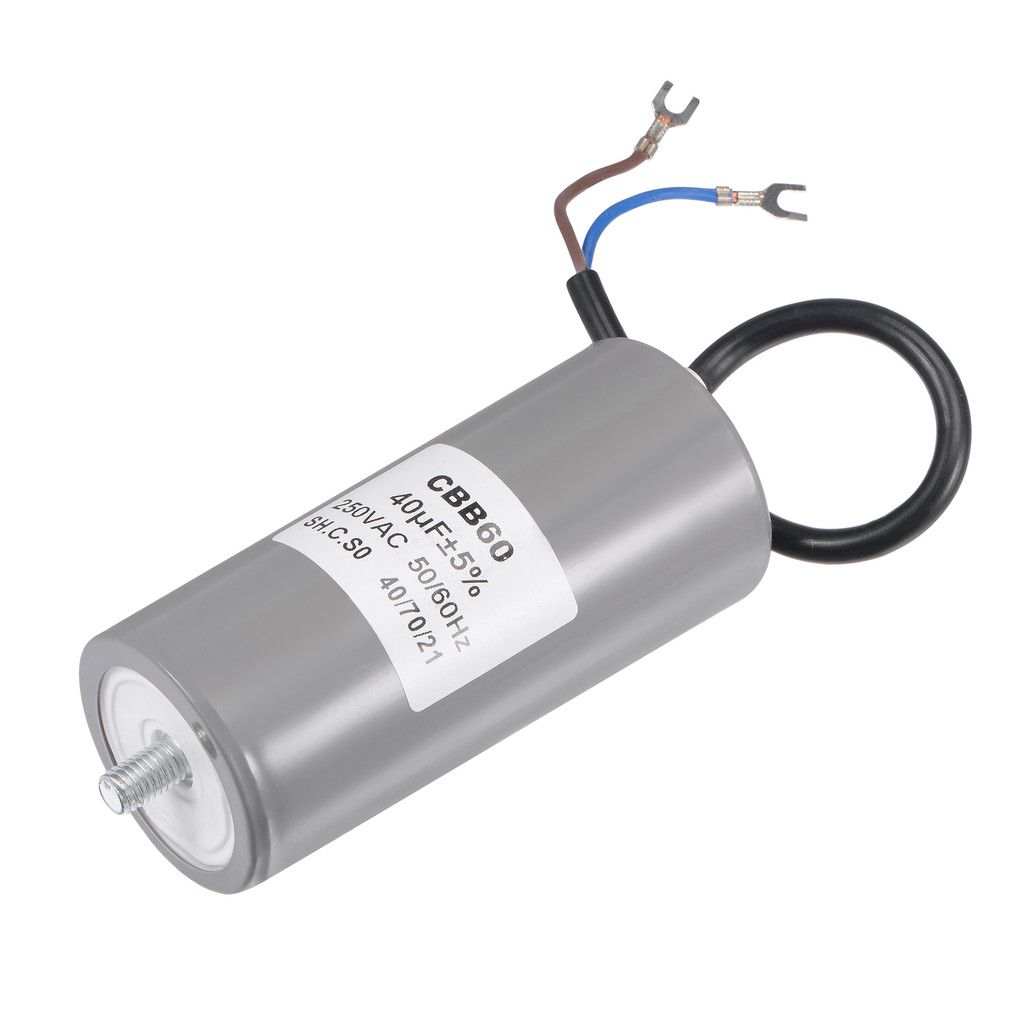 AC 250V 30uF 35uF 40uF 50uF CBB60 Motor Run Capacitor with Terminal M8 Fixing Stud for Air Compresso