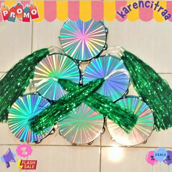 Tassel Tamborin Metalik Rumbai Pita Tamborin Alat Tari Tasel Untuk Props Penari Tamborine Gereja HOT