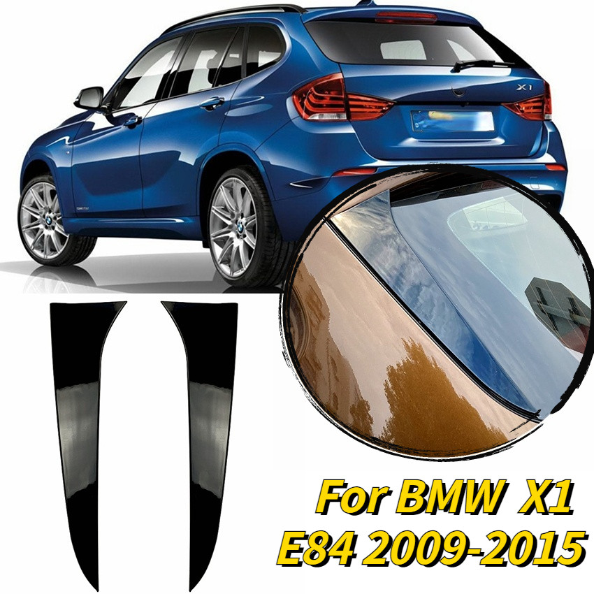 For BMW  X1 E84 2009-2015 Rear Window Side Spoiler ABS Gloss Black Side Spoiler Canard Canards Split