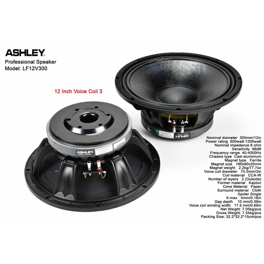 speaker ashley LF12V300 lf12v300 lf12 v300 lf 12 v300 12inch original