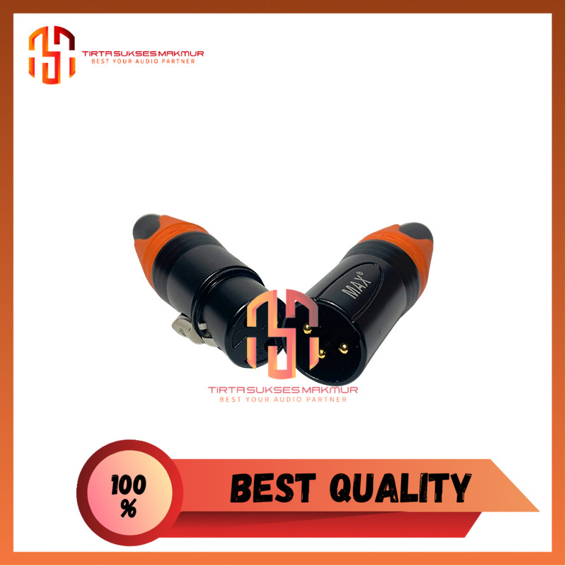 JACK MIC JEK CANON SOCKET SOKET CANON BAGUS MAX-JACK (male) / JACK (female)